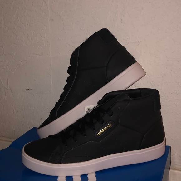 adidas sleek mid black